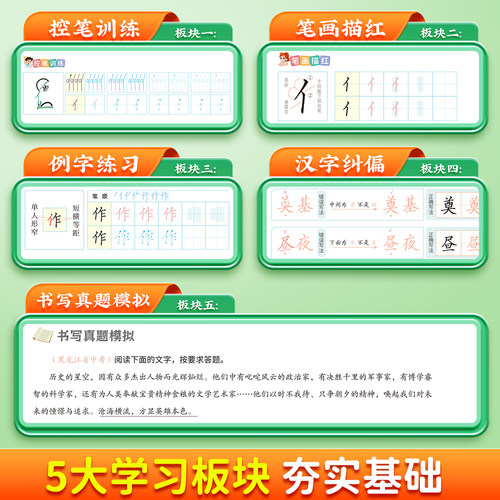 2025秋新版人教版七八九年级上册下册语文练字帖课本同步初中生专用楷书字帖全彩版加厚每日一练初一初二正楷硬笔书法练习本好字通 - 图3