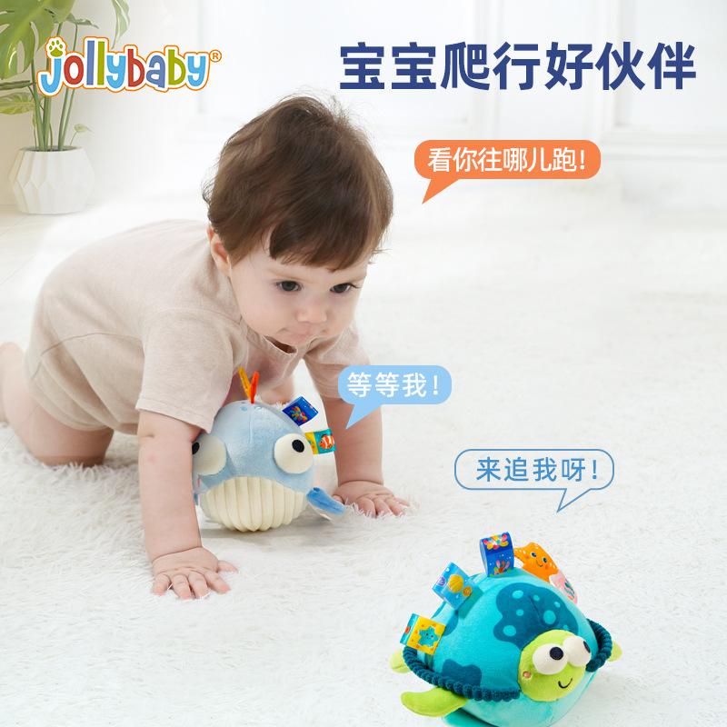 jollybaby婴儿音乐跳跳球宝宝0-1哄娃跳跳猪学说话会唱歌安抚玩具 - 图0