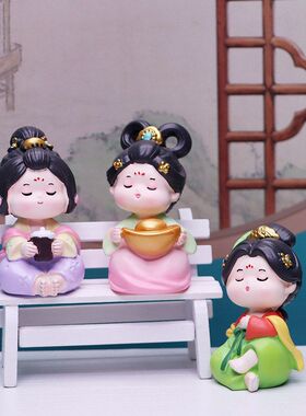 古装女生唐风潮玩国潮送盲盒佛系
