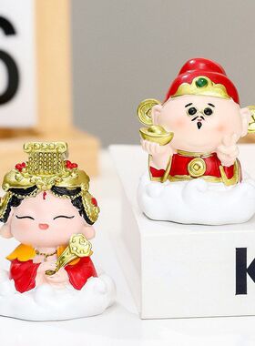欢喜小神仙可爱手工摆件卡通创意2025新款树脂工艺品桌面装饰礼物