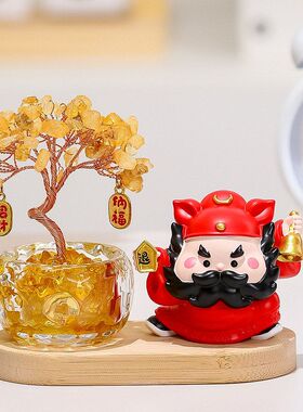 家居水晶发财树摆件电视柜玄关