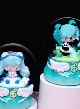 水晶球桌面盲盒新款公主发光创意