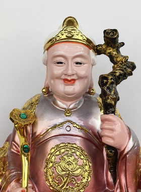 土地公婆神像一对树脂土地公像福德正神土地爷土地奶神像土地公公