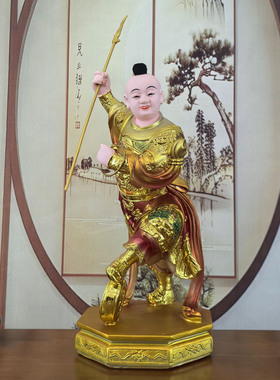 树脂哪吒三太子神像脚踏风火轮
