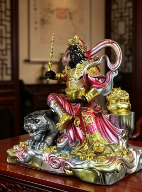 赵公明神像武财神树脂铜彩骑虎赵元帅赵玄朗神像树脂佛像