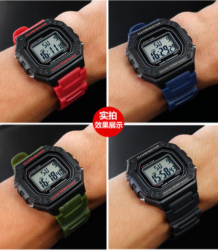 适配卡西欧AE-1200/1100/SGW-300/400/MRW-200树脂硅胶表带w218h - 图3