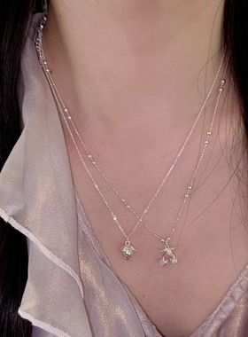 hucares「草莓樱桃」原创开模巨亮厚银工艺不易掉色项链组合百搭