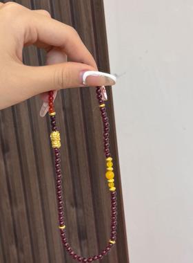 hucares原创「石榴小地主」中式美学国风串珠手链女2024年新款