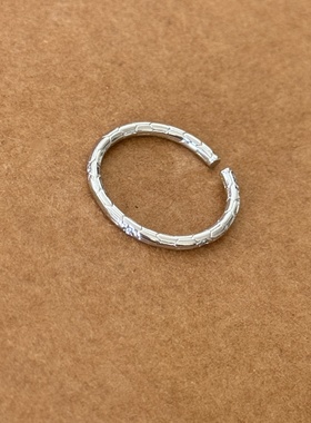 hucares 「素银星环」巨百搭！简约气质感戒指组合时尚简约个性