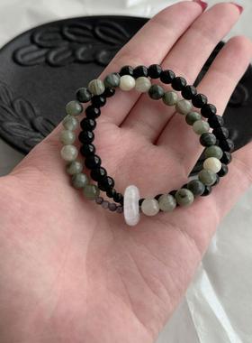 hucares原创「一帘幽梦」秋冬双圈手串小众设计可爱手链女时尚