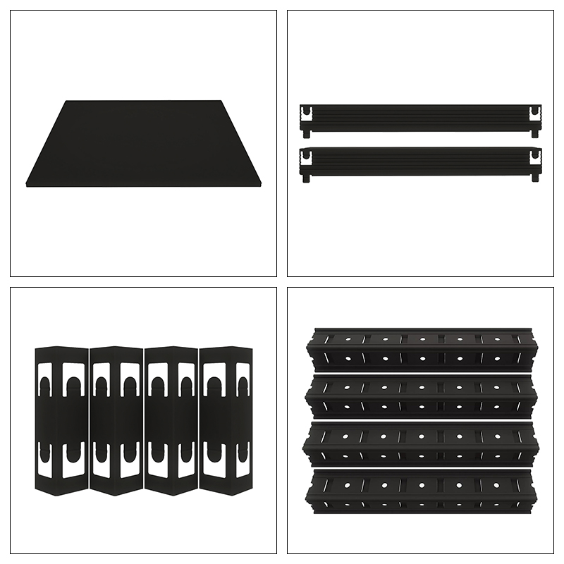 【黑色零件】峰阳厨房置物架横梁 立柱 层板 连接件 满30元包邮 - 图1