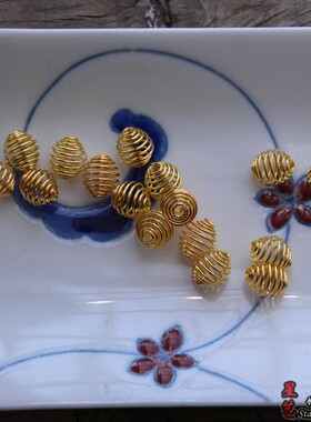 钢丝线金色步摇手作风饰品配件