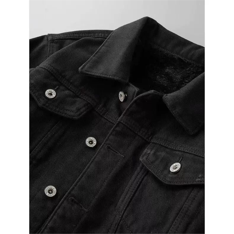 秋冬季黑色加绒加厚牛仔外套焊工耐磨工作服男士潮流帅气工装夹克,淘宝优惠券,粉丝福利购,淘宝优惠卷