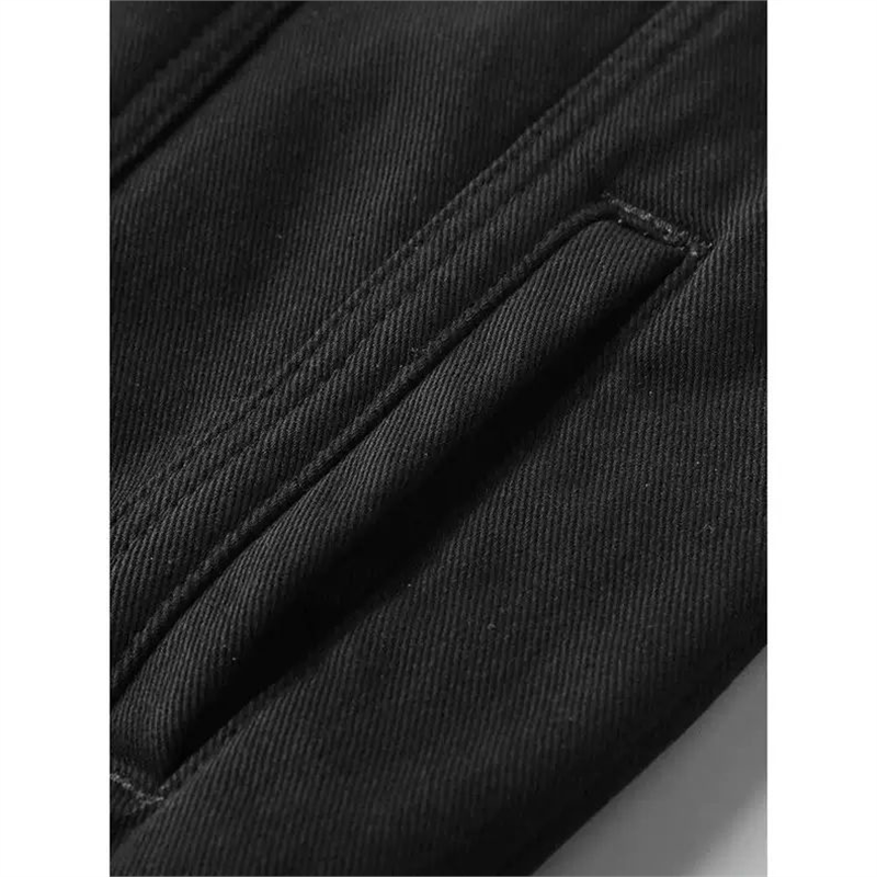 秋冬季黑色加绒加厚牛仔外套焊工耐磨工作服男士潮流帅气工装夹克,淘宝优惠券,粉丝福利购,淘宝优惠卷