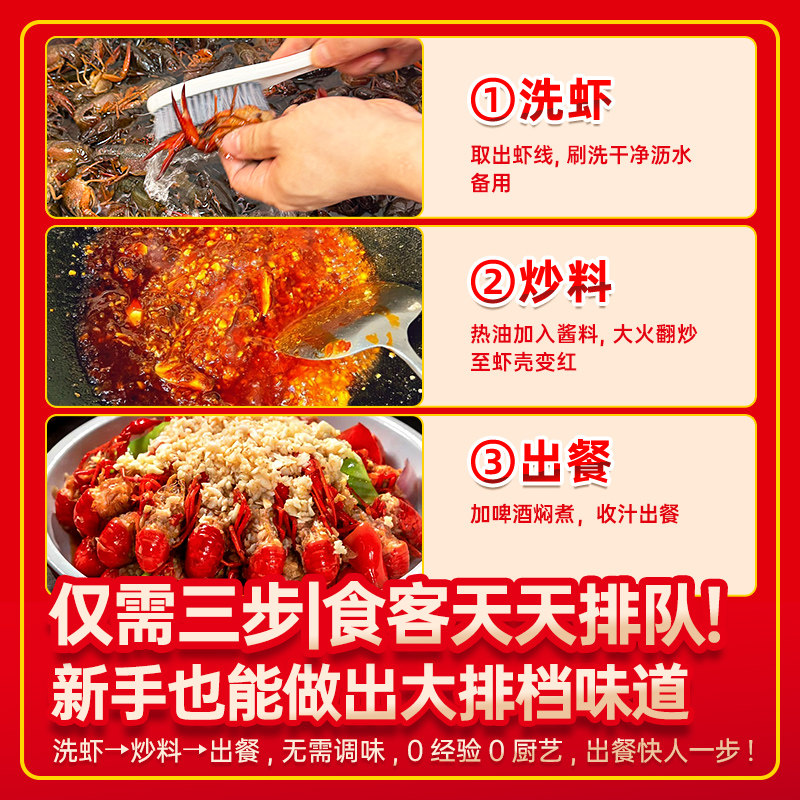 拾翠坊麻辣小龙虾调料商用调味料香辣盱眙十三香蒜蓉龙虾料包酱料