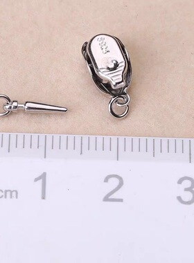 DIY 925银扣 天然淡水珍珠项链手链扣元宝扣抱扣手工银饰品配件
