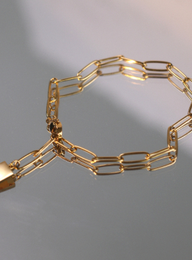 大米熊女钛钢欧美粗链条手链