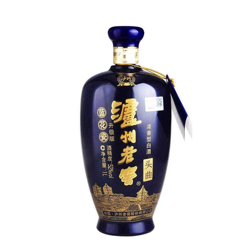 泸州老窖头曲大坛蓝花瓷52度1000ml*2坛装浓香酒水白酒整箱名酒