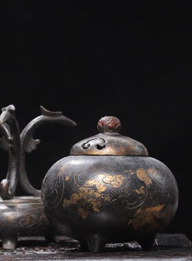 纯铜器香薰仿古福在眼前熏香炉塔盘香寺庙佛堂供奉装饰工艺品摆件