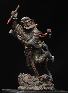 魁星点斗像独站鳌头摆件纯全铜家居用佛堂供奉装饰品复古摆件大号