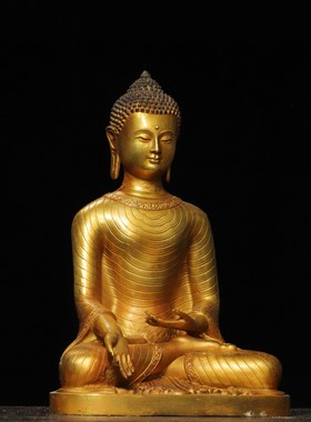 大日如来佛祖摆件纯铜天坛佛家用供养佛像大号坐莲花释迦牟尼铜像