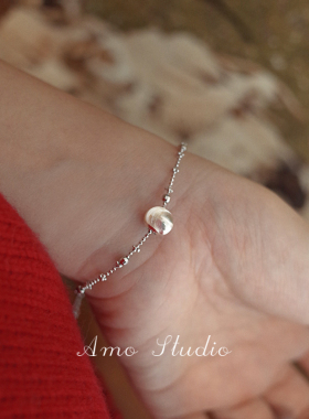 拉丝猫眼珠手链纯银转运ins小众