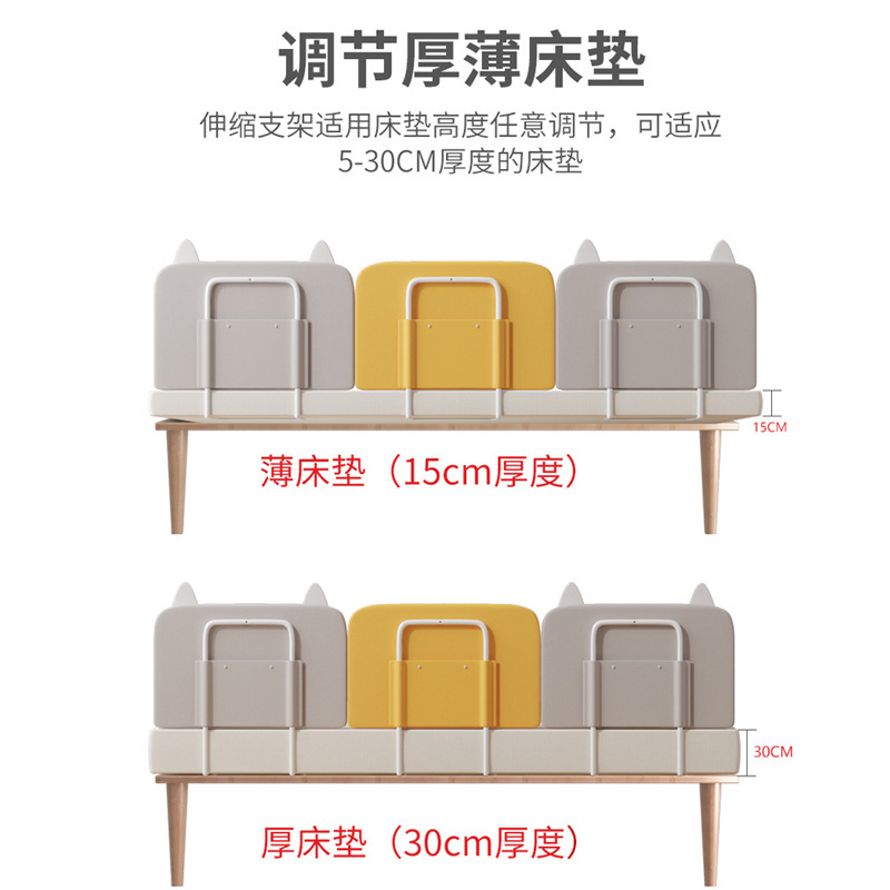 床档床围栏儿童上下铺防摔防护栏神器床头床尾挡板单侧防掉床护栏 - 图1