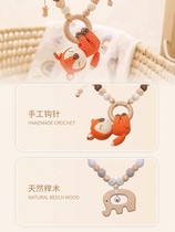 Amazon Speed Sells Through Foreign Trade New Baby Supplies Beech Wood Nipple Clamps DIY Silicone Appeasement Pacifier Anti Drop Chain