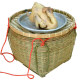 Bamboo basket storage basket shoulder pole traditional wedding celebration