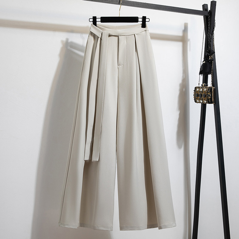 实拍西装裤春秋大码女裤子胖mm梨形身材不显胯垂感休闲阔腿裤拖地,淘宝优惠券,粉丝福利购,淘宝优惠卷