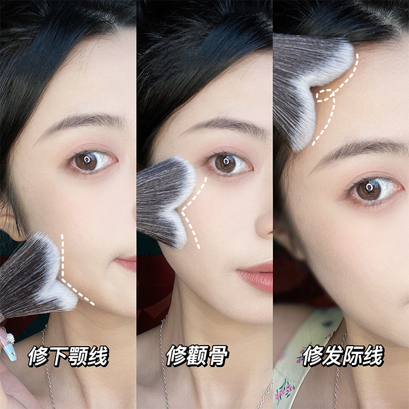 GECOMO下颚线修容刷 侧影阴影刷面部轮廓大号心形化妆刷晕染刷 - 图1