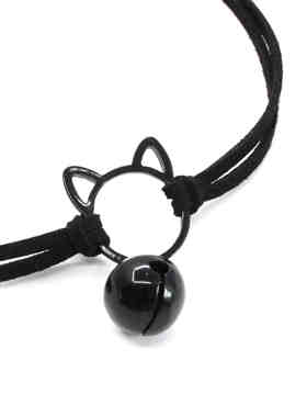 甜酷辣妹铃铛猫~猫咪项圈锁骨链