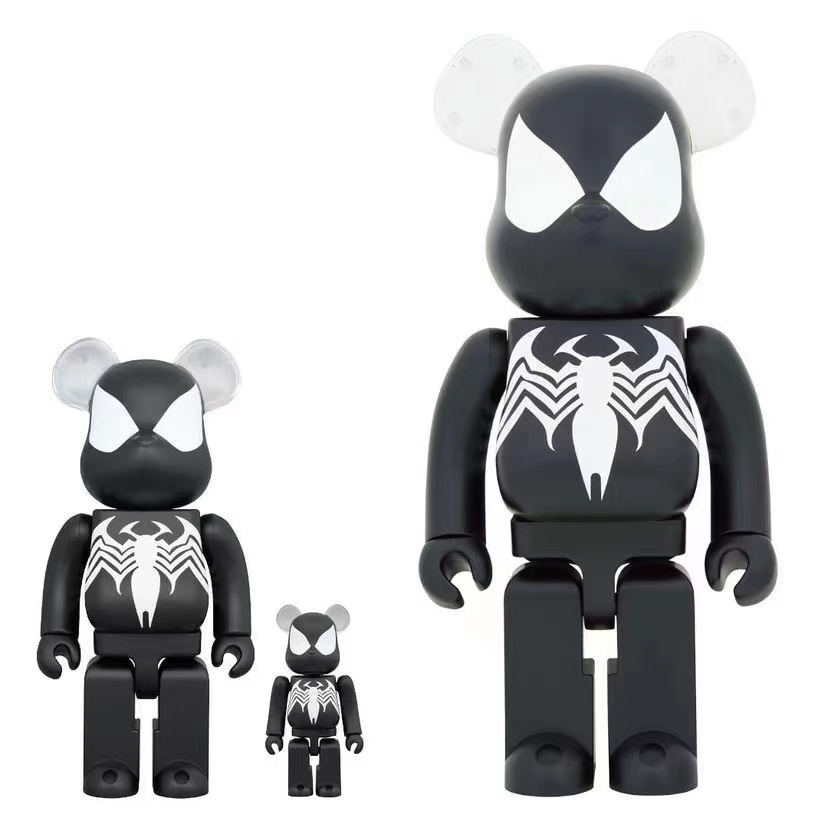 正品Bearbrick 毒液黑色蜘蛛侠积木熊400% 1000%BE@RBRICK 暴力熊 - 图3