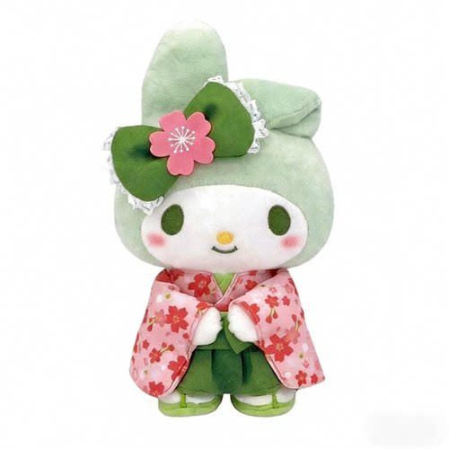 三丽鸥抹茶和服樱花美乐蒂小丑鱼小羊kitty凯蒂猫毛绒挂件玩偶 - 图2