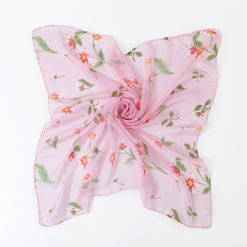 70厘米雪纺印花小方巾女丝巾薄款装饰领巾春秋季韩版百搭包头纱巾,淘宝优惠券,粉丝福利购,淘宝优惠卷