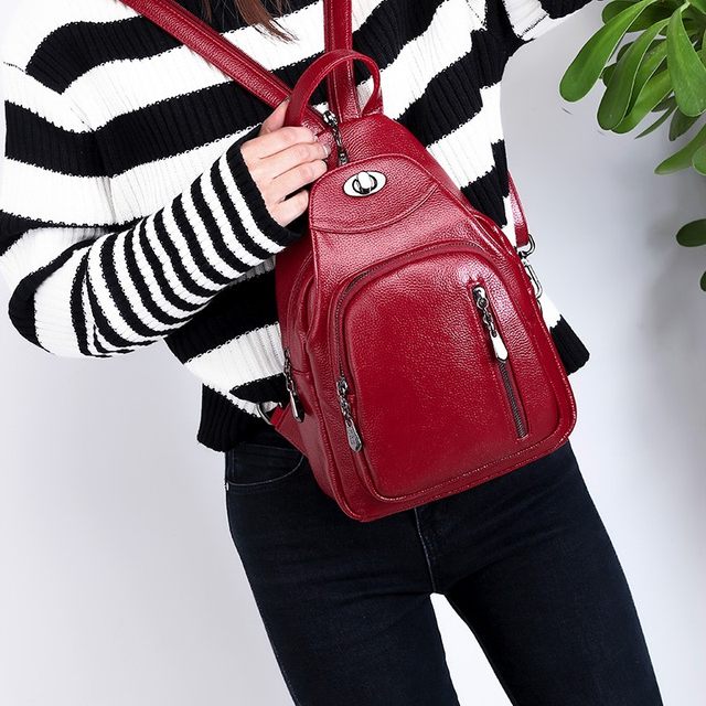Women's genuine leather backpack 2021 new style