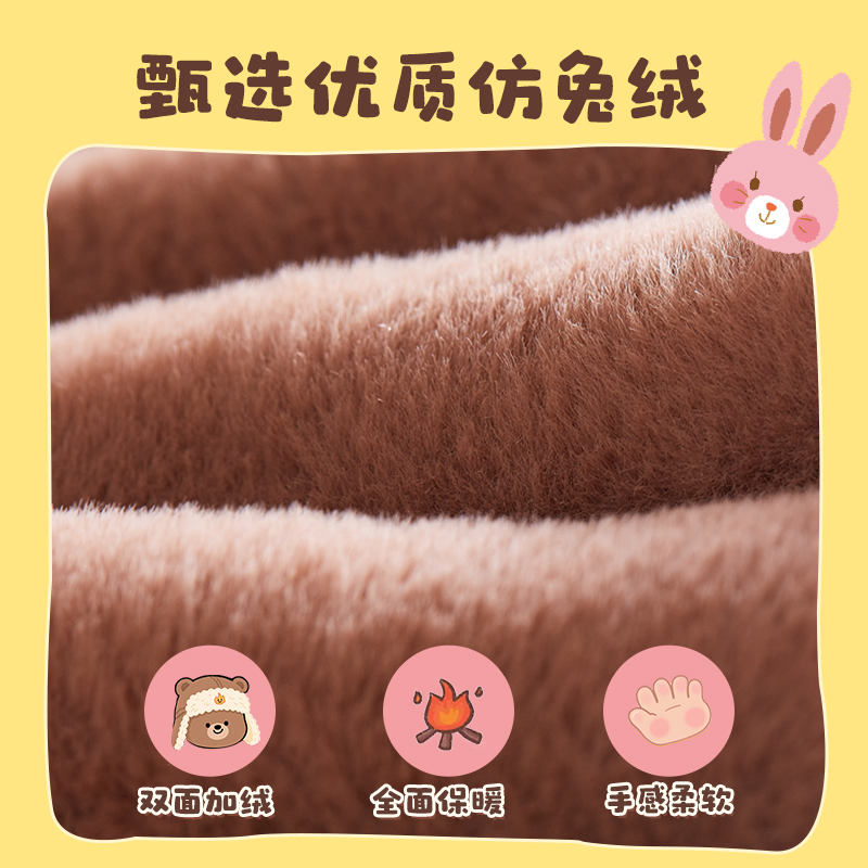 诺狐儿童秋冬帽子女童男孩宝宝新款围巾一体冬季围脖保暖护耳