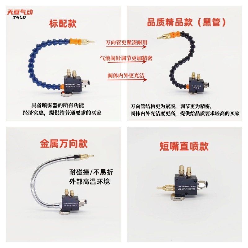 机床喷雾器YS-BPV-3000切削冷却喷雾雕刻机床加工喷嘴CHONSHY喷头 - 图1