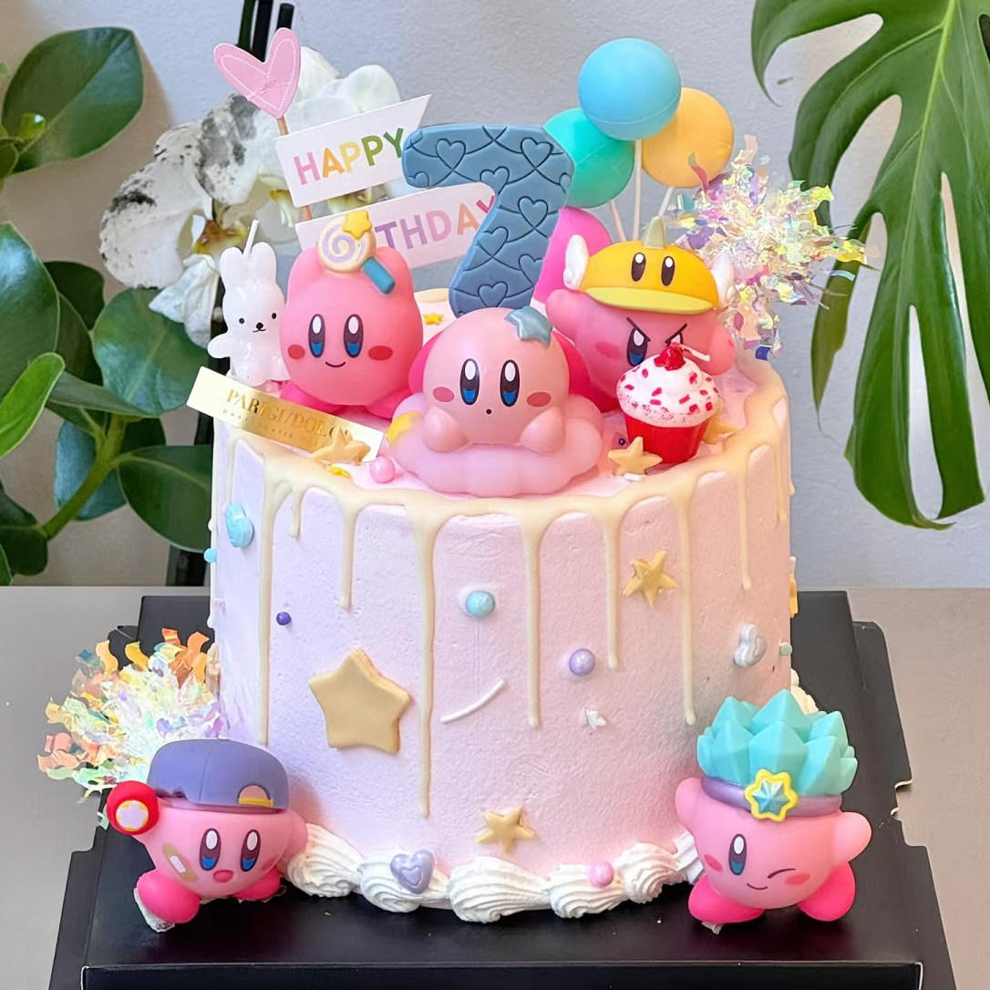 萌趣星之卡比叠叠乐女孩蛋糕摆件趴趴可爱装饰粉色玩偶娃娃小精灵,淘宝优惠券,粉丝福利购,淘宝优惠卷