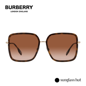 【礼物】BURBERRY博柏利墨镜大框眼镜女太阳镜复古0BE3145D