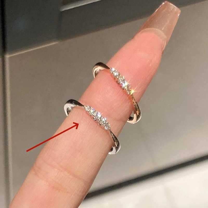 Plain 925 silver ring niche design 2025 new light luxury high-end couple ring girl birthday gift