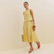 Linen dress vest ຂະຫນາດນ້ອຍຊຸດ skirt suit ສີຂາວ