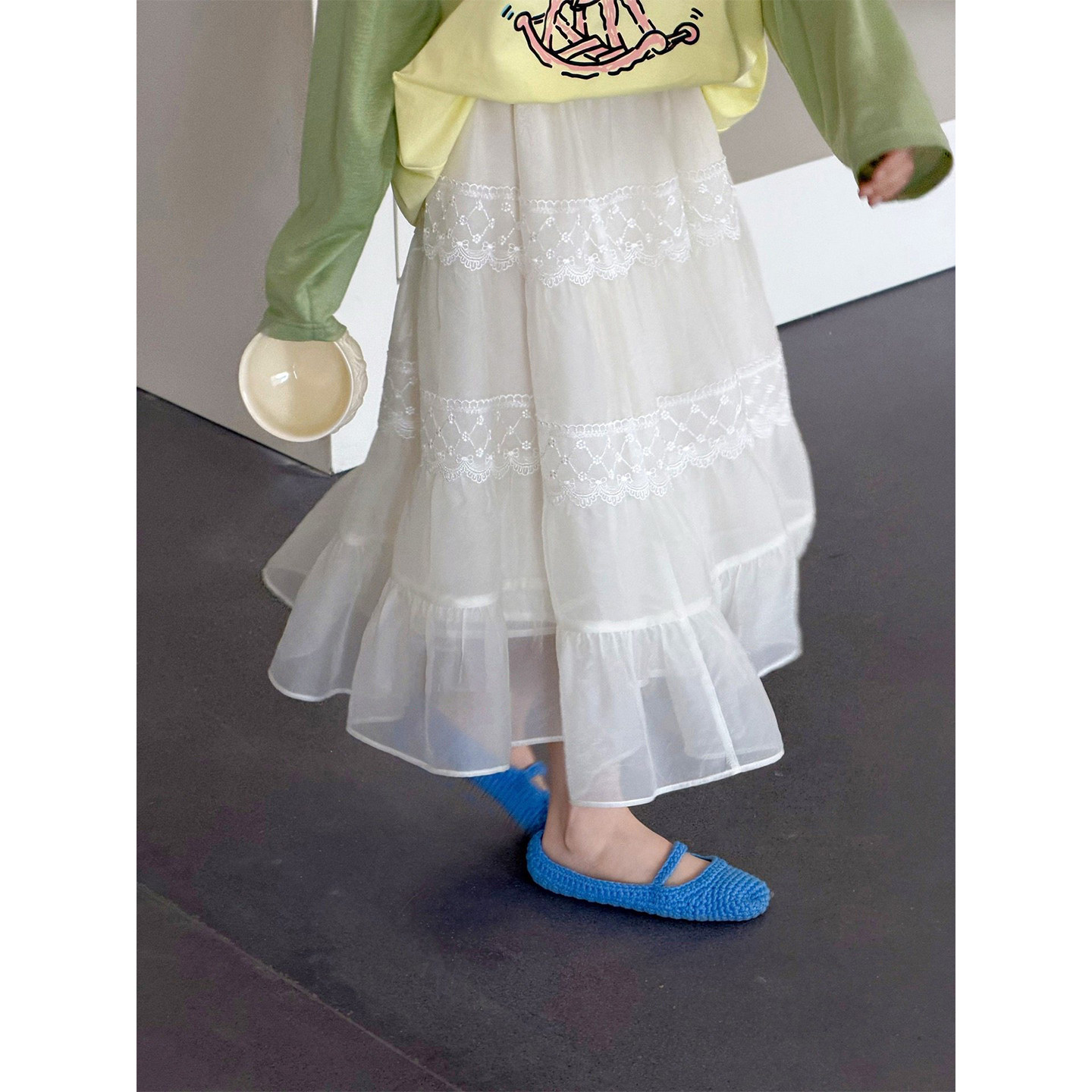 女童法式蕾丝半身裙子2026中大童装春夏新款洋气百搭儿童长款半裙,淘宝优惠券,粉丝福利购,淘宝优惠卷