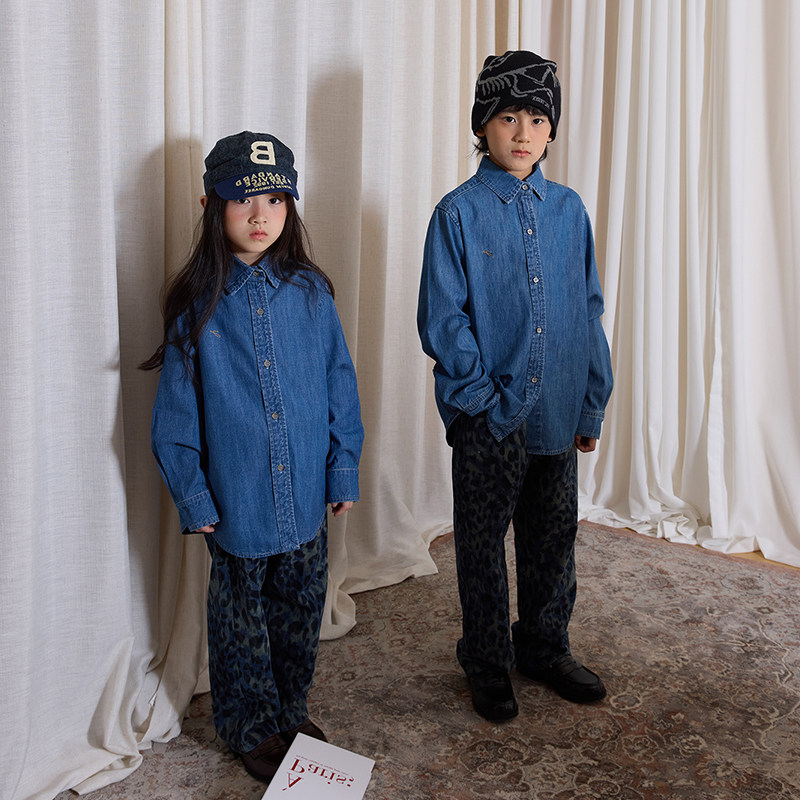 男女童牛仔衬衫2025秋季新款儿童长袖上衣中大童开衫衬衣亲子外套,淘宝优惠券,粉丝福利购,淘宝优惠卷