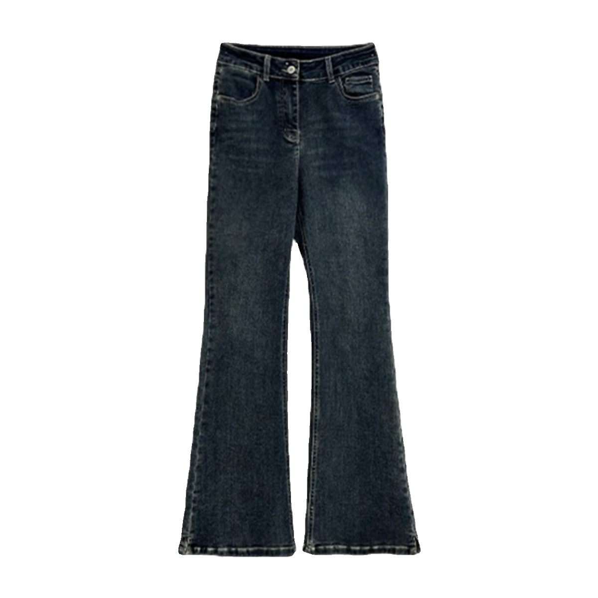 韩国女童中大童春秋修身显瘦开叉牛仔裤韩版弹力高腰微喇百搭休闲,淘宝优惠券,粉丝福利购,淘宝优惠卷