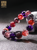 Natural Black Currant Supple Seven Bracelet Women Single Ring Three Circles Hand Strings Purple Hair Crystal Mica Gold Strawberry Black Ultra Violet crystal