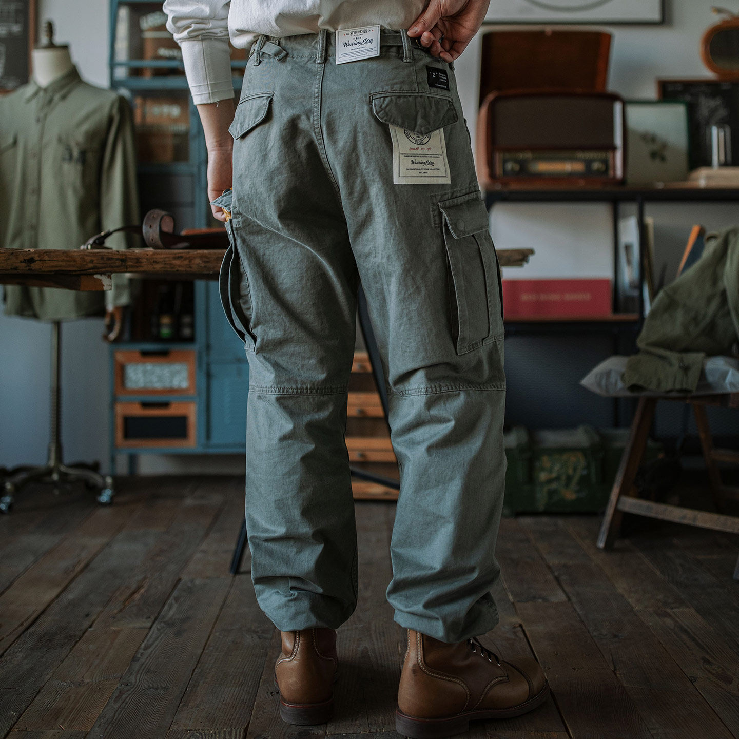 靛海 美式复古m51伞兵军裤 重磅纯棉水洗战术裤口袋休闲工装裤男,淘宝优惠券,粉丝福利购,淘宝优惠卷