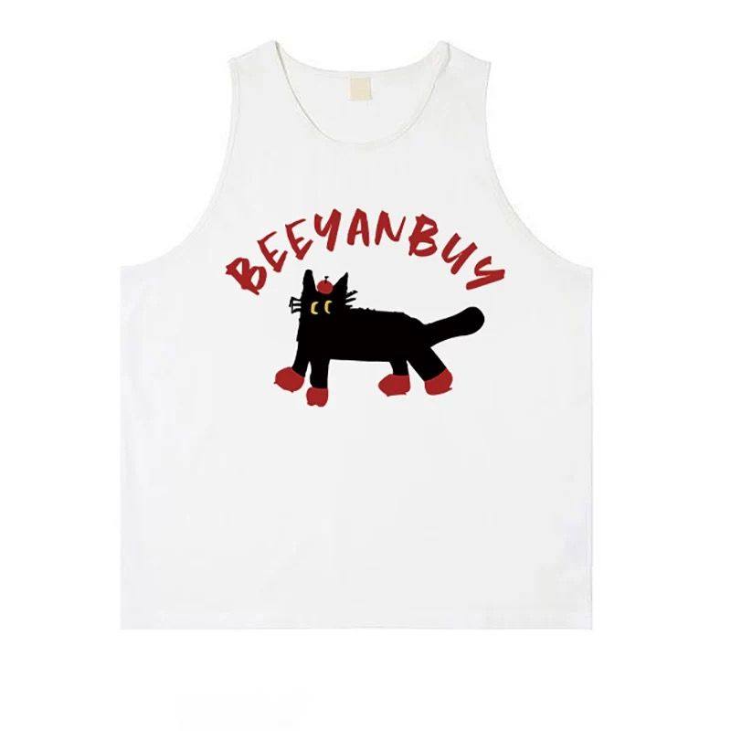 日韩白色无袖打底衫女ins春夏宽松字母背心t恤潮纯棉外穿吊带上衣,淘宝优惠券,粉丝福利购,淘宝优惠卷