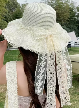 大帽檐草帽女遮阳防晒帽子小清新