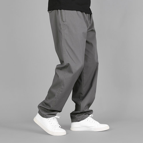 春秋新款2025新品防丢拉链口袋高腰男士大码工装裤男宽松休闲裤子 - 图3